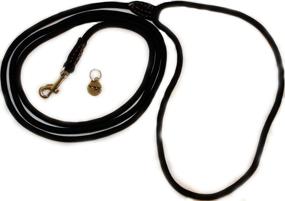 img 1 attached to 🐾 Premium 6-Foot Black Leash with Charm for Pampered Pets