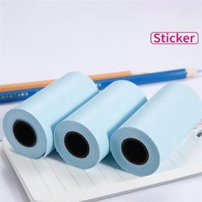 img 4 attached to 🖨 Pocket Mobile Thermal Printer Supplies: 3 Rolls of White Self-Adhesive Mini Printer Paper Stickers (57 x 30mm)