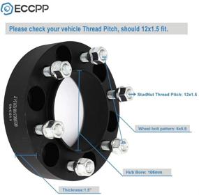 img 3 attached to ECCPP Хабцентрические дистанционные колеса 6x5.5 6 болтов 1,5 дюйма 6x139,7 мм до 6x139,7 мм с болтами 12x1,5