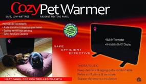 img 2 attached to 🐾 Cozy Products Cozy Pet Warmer: 200 Watt Compact Panel Heater for Cats and Dogs - Safe, Energy Efficient, Eco-Friendly - 19 x 13 x ⅝ Inches, 5 lbs.