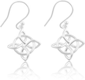 img 2 attached to Стерлинговое серебро Celtic Triquetra Earrings