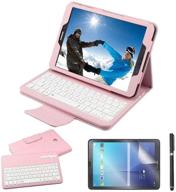 📱 enhance your galaxy tab s2 experience with real-eagle keyboard case, screen protector & stylus - pink logo