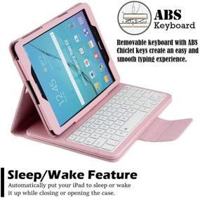 img 2 attached to 📱 Enhance Your Galaxy Tab S2 Experience with REAL-EAGLE Keyboard Case, Screen Protector & Stylus - Pink