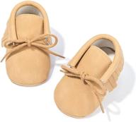 👶 meckior first walkers: unisex baby boys girls moccasins with soft sole & tassels - anti-slip loafer shoes for pre-walkers logo