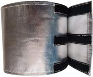 🔥 swi parts universal starter heat shield: aluminum & fiberglass heat shielding, 7 x 24 in, self-attaching wrap logo