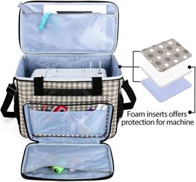 img 3 attached to 🧵 Convenient and Stylish Teamoy Sewing Machine Carrying Case for Travel - Gray Dots