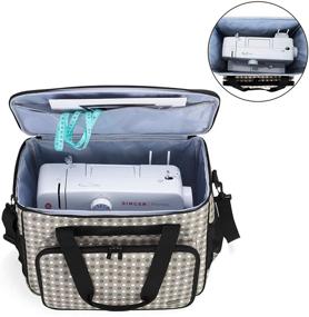 img 2 attached to 🧵 Convenient and Stylish Teamoy Sewing Machine Carrying Case for Travel - Gray Dots