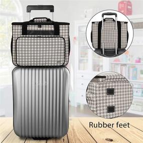 img 1 attached to 🧵 Convenient and Stylish Teamoy Sewing Machine Carrying Case for Travel - Gray Dots