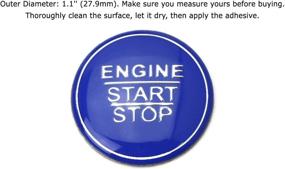 img 3 attached to 🔵 iJDMTOY Gloss Blue Keyless Engine Push Start Button Cover for Toyota Camry Tacoma Prius Avalon Mirai w/Push Start On/Off Feature