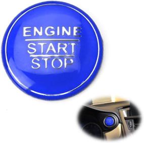 img 4 attached to 🔵 iJDMTOY Gloss Blue Keyless Engine Push Start Button Cover for Toyota Camry Tacoma Prius Avalon Mirai w/Push Start On/Off Feature