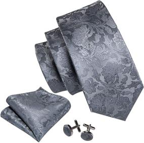 img 2 attached to Barry Wang Pocket Cufflink Designer Necktie - Men's Accessories for Enhanced SEO