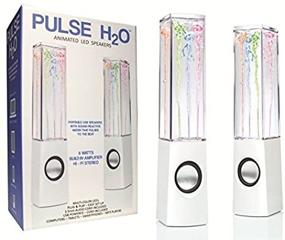 img 3 attached to 🔊 Pulse H2O Animated LED Water Fountain Speakers - Pair of 2