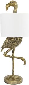 img 4 attached to 🔥 Catchy 32" Gold Flamingo Table Lamp by Creative Co-op with White Shade