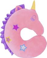 kids travel pillow - unicorn neck pillow for kids: soft 360° head & neck support cushion for children, u shaped animal cushion for car seat & airplane travel accessories - perfect christmas gift logo