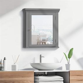 img 3 attached to 🚽 Enhance Your Bathroom with the Teamson Home Stratford Detachable Bathroom Cabinet in Grey