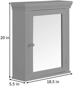img 1 attached to 🚽 Enhance Your Bathroom with the Teamson Home Stratford Detachable Bathroom Cabinet in Grey