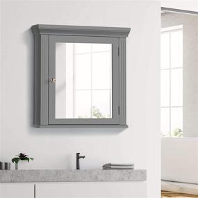 img 2 attached to 🚽 Enhance Your Bathroom with the Teamson Home Stratford Detachable Bathroom Cabinet in Grey