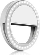 📸 whellen selfie ring light - 36 led for phone/tablet/ipad camera [ul certified] - portable clip-on fill round shape light (white) logo