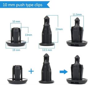 img 1 attached to 🔧 EZYKOO 150 pcs Fender Clip: Efficient Plastic Clips for Car Bumpers & Fenders – 2 Sizes, Inclusive Fastener Removal Tool