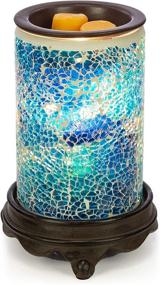 img 4 attached to 🍃 VP Home Mediterranean Blue Mosaic Glass Fragrance Warmer