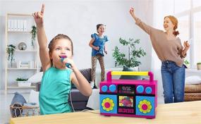 img 2 attached to 🎉 EKids Boombox Microphone Flashing Connects: Get the Ultimate Party Experience!