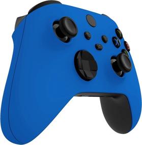 img 1 attached to 🎮 eXtremeRate Soft Touch Blue Controller Handles Top Shell for Xbox Series X, Custom Side Rails Panels Front Housing Shell Faceplate for Xbox Series S - Controller NOT Included