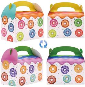 img 4 attached to CNsoyee Donut Party Favor Boxes 20 Pack – Double-Sided Design, 6.7 * 3.8 * 3.7 Inches – Ideal for Donut Themed Birthdays – Suitable for Boys and Girls