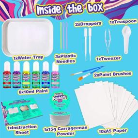 img 3 attached to Dive into a World of Colorful Creativity with Peertoys Marbling Arts Crafts Supplies