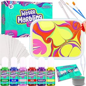 img 4 attached to Dive into a World of Colorful Creativity with Peertoys Marbling Arts Crafts Supplies