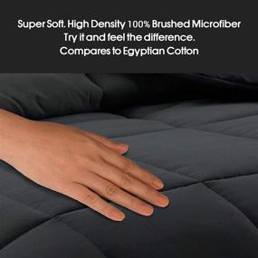 img 2 attached to 💤 Premium 3 Pc Super Soft Reversible Comforter Queen Bed Set for Maximum Comfort and Style