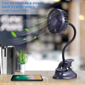 img 3 attached to Mikikin Portable Mini Clip-on Stroller Fan: Versatile, Quiet, USB Rechargeable, Ideal for Home, Office, Car, Travel, Camping, Outdoor