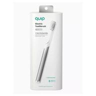🪥 quip electric toothbrush - silver metal: sleek design, convenient travel cover mount (new edition) logo