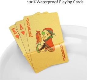 img 3 attached to 🃏 Premium Gold Waterproof Playing Cards – Perfect for Parties and Games!