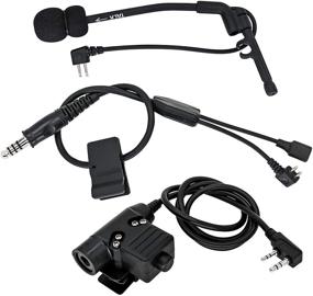 img 4 attached to 🎧 COMTA Headset Accessories: HEARINGTACTICAL Y-line Connector, Kenwood PTT, and Comta Boom Microphone (Short)