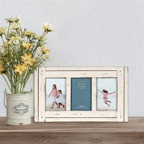 img 2 attached to 🖼️ PRINZ Homestead Collage Frame: Display Three 4x6 Photos in Antique White Finish