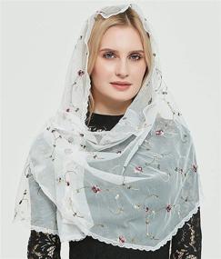 img 2 attached to Women's Accessory: Embroidered Catholic Mantilla with Orthodox Design - Enhanced SEO