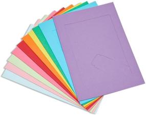 img 1 attached to 🌈 Vibrant 50 Pack Colored Paper Picture Frames: Enhance DIY Projects & Classrooms with 4x6 Photo Cardboard Easels (10 Colors)