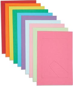 img 2 attached to 🌈 Vibrant 50 Pack Colored Paper Picture Frames: Enhance DIY Projects & Classrooms with 4x6 Photo Cardboard Easels (10 Colors)