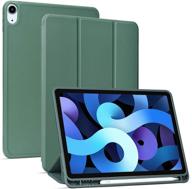 📱 arae green ipad air 4 case (2020) with auto wake/sleep feature, standing cover for 10.9-inch generation logo