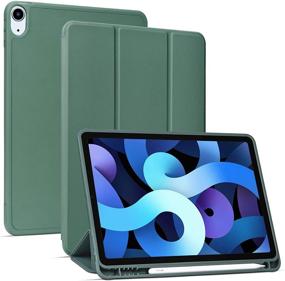 img 4 attached to 📱 Arae Green iPad Air 4 Case (2020) with Auto Wake/Sleep Feature, Standing Cover for 10.9-inch Generation