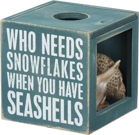 img 3 attached to 🏖️ Primitives by Kathy 27814 Beach House Decor Sea Shell Holder, 4.25 x 4.25 x 4.25-inches, The Ocean Is My Home