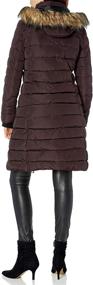 img 1 attached to 🧥 Nanette Lepore Women's Long Asymmetric Puffer Coat with Hood: Chic and Functional Outerwear for Winter