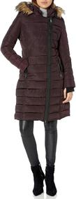 img 2 attached to 🧥 Nanette Lepore Women's Long Asymmetric Puffer Coat with Hood: Chic and Functional Outerwear for Winter