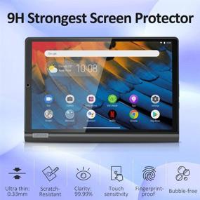 img 3 attached to 📱 MoKo 2-Pack Lenovo Yoga Smart Tab 10.1 Inch Screen Protector - Ultra Clear Tempered Glass Film