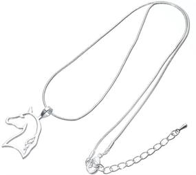 img 1 attached to 🐎 My Shape Cut Out Horse Head Pendant Necklace: Perfect Equestrian Birthday Gift Jewelry for Cowgirl Teen Girls