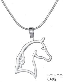 img 2 attached to 🐎 My Shape Cut Out Horse Head Pendant Necklace: Perfect Equestrian Birthday Gift Jewelry for Cowgirl Teen Girls