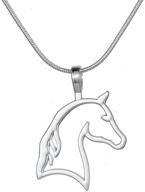 🐎 my shape cut out horse head pendant necklace: perfect equestrian birthday gift jewelry for cowgirl teen girls logo