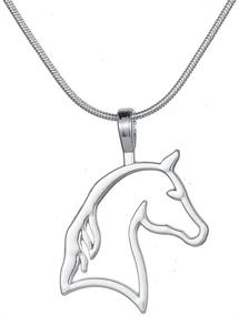 img 3 attached to 🐎 My Shape Cut Out Horse Head Pendant Necklace: Perfect Equestrian Birthday Gift Jewelry for Cowgirl Teen Girls