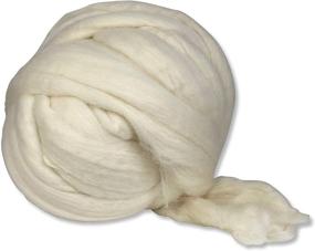 img 3 attached to 🧶 Revolution Fibers Corriedale Wool Roving 1 lb (16 Ounces): Soft Chunky Jumbo Yarn for Arm Knitting Blankets, Felting Core, Carded Stuffing - 100% Natural Undyed Off-White Wool Yarn Bulk