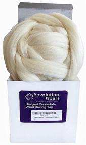 img 4 attached to 🧶 Revolution Fibers Corriedale Wool Roving 1 lb (16 Ounces): Soft Chunky Jumbo Yarn for Arm Knitting Blankets, Felting Core, Carded Stuffing - 100% Natural Undyed Off-White Wool Yarn Bulk